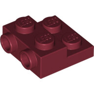 LEGO Dark Red Plate, Modified 2 x 2 x 2/3 with 2 Studs on Side 99206 - 6188829