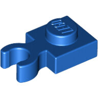 LEGO Blue Plate, Modified 1 x 1 with Open O Clip Thick (Vertical Grip) 4085d - 4613257