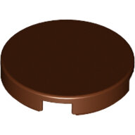 LEGO Reddish Brown Tile, Round 2 x 2 with Bottom Stud Holder 14769 - 6075213