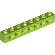 LEGO Lime Technic, Brick 1 x 8 with Holes 3702 - 6132375