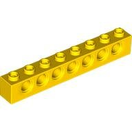 LEGO Yellow Technic, Brick 1 x 8 with Holes 3702 - 370224