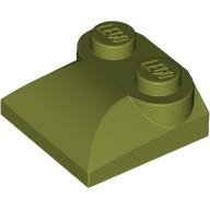 LEGO Olive Green Slope, Curved 2 x 2 x 2/3 with 2 Studs and Curved Sides 47457 - 6073984