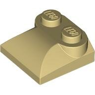 LEGO Tan Slope, Curved 2 x 2 x 2/3 with 2 Studs and Curved Sides 47457 - 4218573