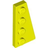 LEGO Neon Yellow Wedge, Plate 4 x 2 Right 41769 - 6371440