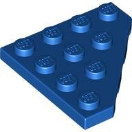 LEGO Blue Wedge, Plate 4 x 4 Cut Corner 30503 - 6331843