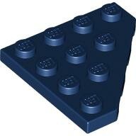 LEGO Dark Blue Wedge, Plate 4 x 4 Cut Corner 30503 - 4205016