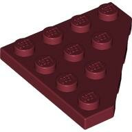 LEGO Dark Red Wedge, Plate 4 x 4 Cut Corner 30503 - 4539070