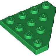 LEGO Green Wedge, Plate 4 x 4 Cut Corner 30503 - 4208191