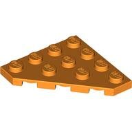 LEGO Orange Wedge, Plate 4 x 4 Cut Corner 30503 - 4288160