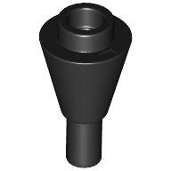 LEGO Black Cone 1 x 1 Inverted with Bar 11610 - 6056234