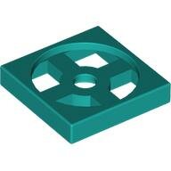 LEGO Dark Turquoise Turntable 2 x 2 Plate, Base 3680 - 6293265