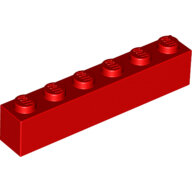 LEGO Red Brick 1 x 6 3009 - 300921