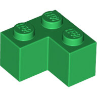 LEGO Green Brick 2 x 2 Corner 2357 - 4125281